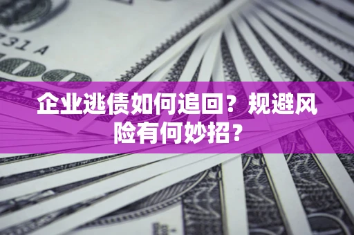 北京企业逃债如何追回？规避风险有何妙招？