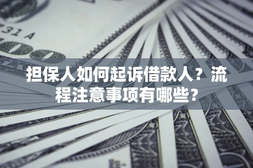 北京担保人如何起诉借款人？流程注意事项有哪些？